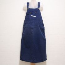 紺ロゴパッチサロペットスカート