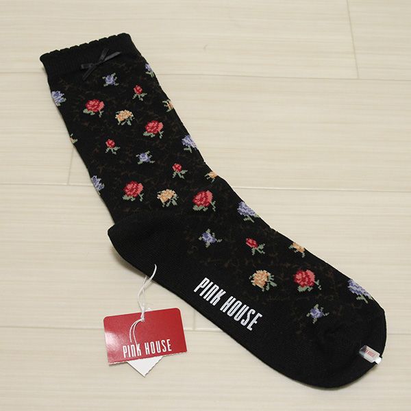 黒花柄ソックス - ピンクハウス通販|リサイクルブティックClub CANDY 黒花柄ソックス - ピンクハウス通販|リサイクルブティックClub CANDY