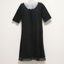 黒レース使いカットソーワンピース