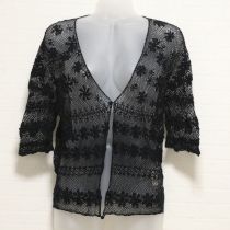 黒クロッシェカーディ
