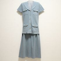 ブルーグレーセーラーカットソースーツ