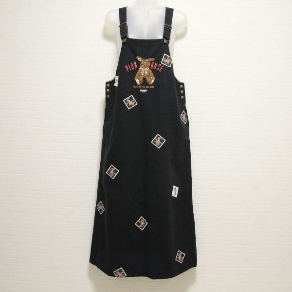 黒バンダナうさぎ刺繍ジャンパースカート - ピンクハウス通販