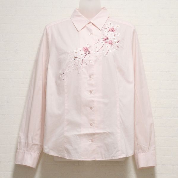 ピンクハウス☆小花刺繍7分袖ブラウス