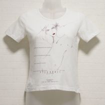 白レディプリントTシャツ