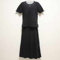 黒薔薇刺繍カットソー上下