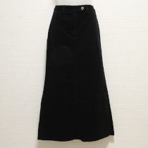 黒コーデュロイ金ボタンスカート【M】