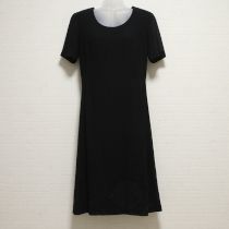 黒花フロッキーワンピース
