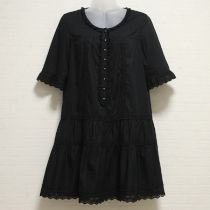 黒コットンレース使いローンチュニック