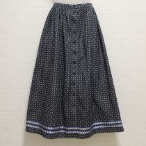 紺モノグラムデニムスカート