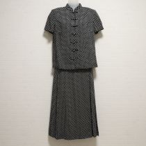 黒水玉チャイナブラウス&スカート【M】