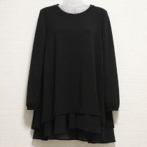 黒バックスリットレイヤードカットソー【3(9号)】