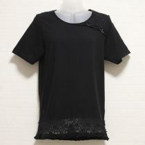 黒レース使いTシャツ【9号】