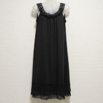 黒レース使いカットソーチュニック【9号】