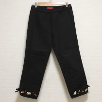 黒苺刺繍パンツ【M】