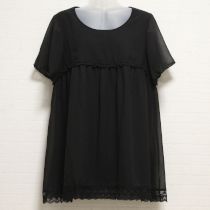 黒シフォンレース使いチュニック