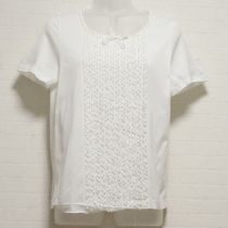 白レース使いTシャツ【3(9号)】