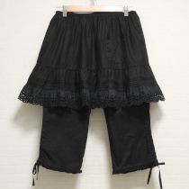 黒ローンタブリエ付きパンツ【M】