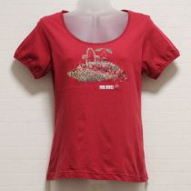 赤チェリーかごプリントTシャツ【3(M)】