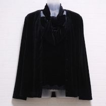 黒ベロアアンサンブルタイ付き