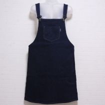 紺ストレッチデニムサロペットスカート
