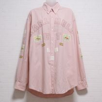 ピンクロゴパッチシャツ【M】