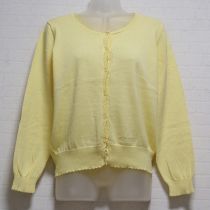 黄ロゴ刺繍入り薄手カーディガン