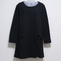 黒レースアップカットソーチュニック