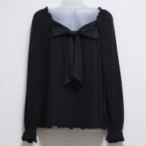 黒リボン付きカットソー【9号】