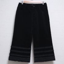 黒フリル使いコーデュロイパンツ【L】