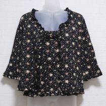 黒小さな薔薇カットソーアンサンブル【M】
