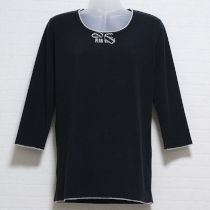 黒ロゴ入りパイル地カットソー【M】