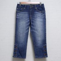 紺ヴィンテージ加工デニムパンツ【M】
