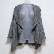 グレーレース使いドルマンカーディガン