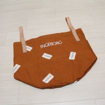 茶ロゴパッチバケツバッグ