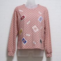 ピンクネーム付きドットカットソー【2(S)】