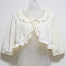 生成花柄カットソーボレロ