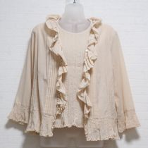 ベージュタック入りブラウスセット【M】