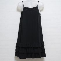 黒レース使い段々カットソーチュニック