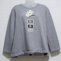 雛菊と鈴蘭ブーケ刺繍入りトレーナー