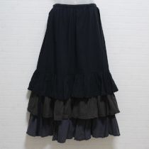 黒シーチング段々スカート