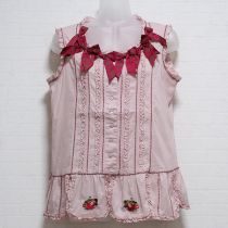 ピンクストロベリーフィールズ刺繍ブラウス【3(M)】