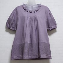 パープルピンタックローンチュニック