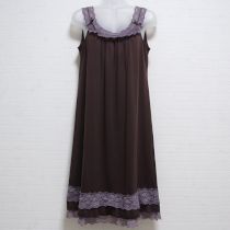 茶レース使いカットソーキャミチュニック【9号】