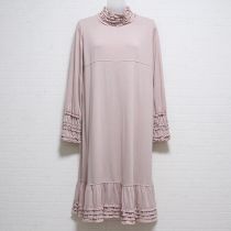 ピンクフリル使いカットソーワンピース