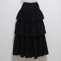 黒ローン段々スカート