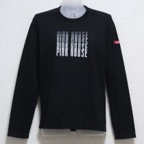 黒ロゴプリント長Tシャツ【M】