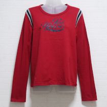 赤ロゴプリント長Tシャツ【L】