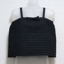 黒ピコフリルキャミブラウス