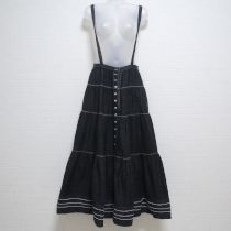 黒デニム吊スカート