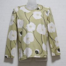 薄荷系芥子プリント長Tシャツ